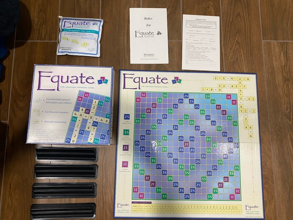 EQUATE  The Equation Math Fun Board Game Educational Original & Junior Tile Sets