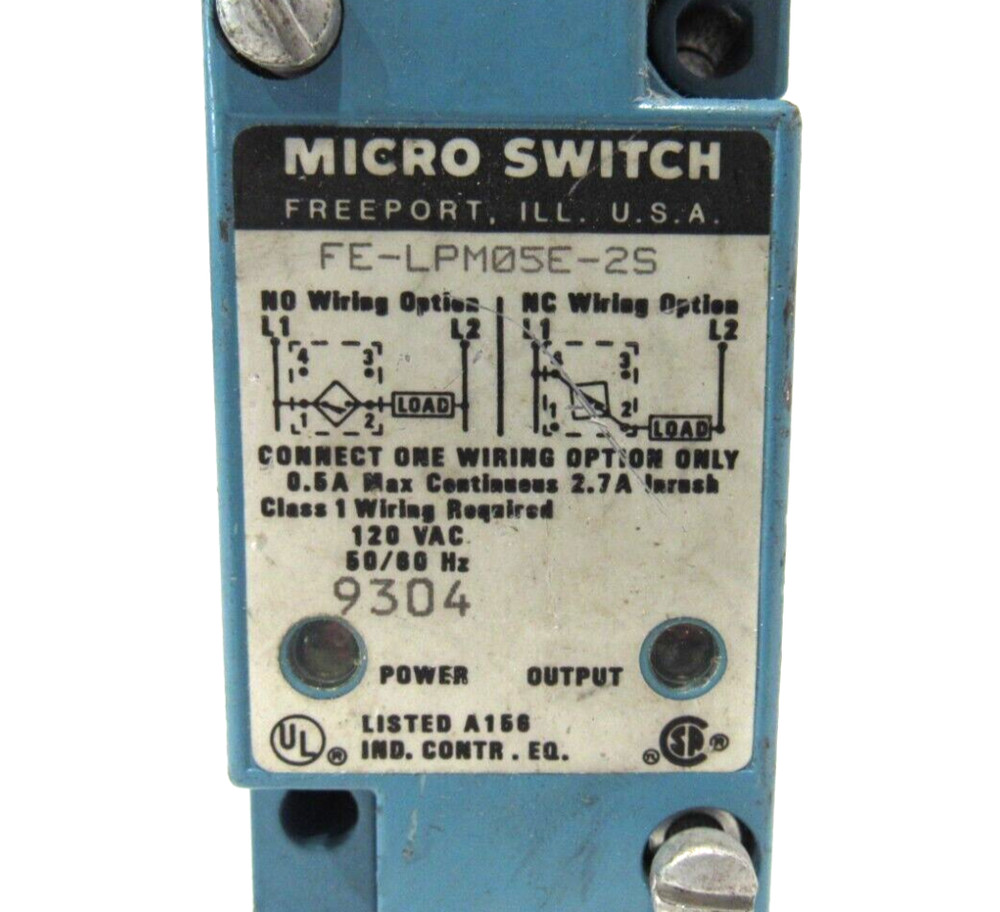 USED HONEYWELL MICROSWITCH FE-LPM05E-2S LIMIT SWITCH FELPM05E2S