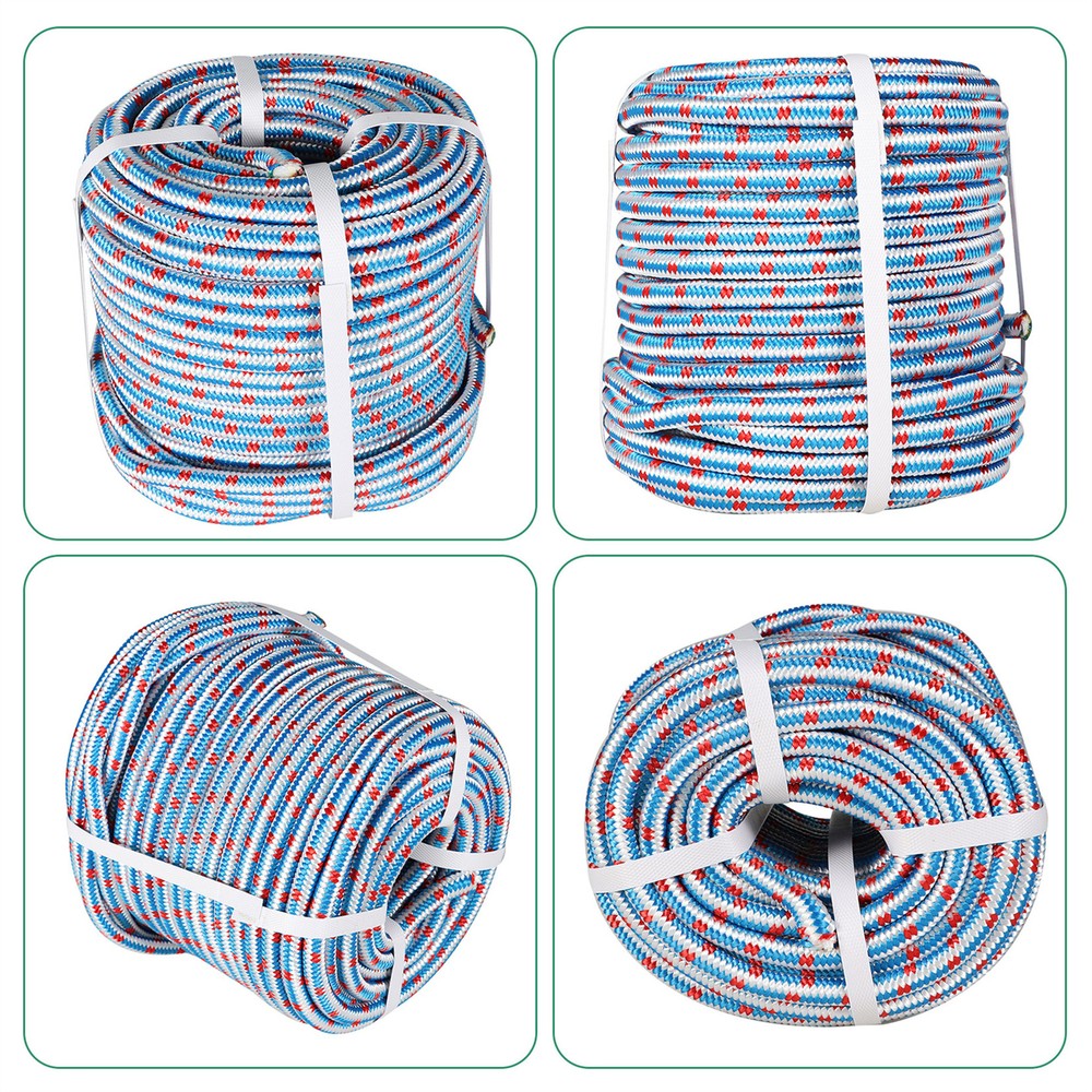 16 Strand Braided Nylon Core Polyester Arborist Tree Climbing Rope 1/2" × 100'