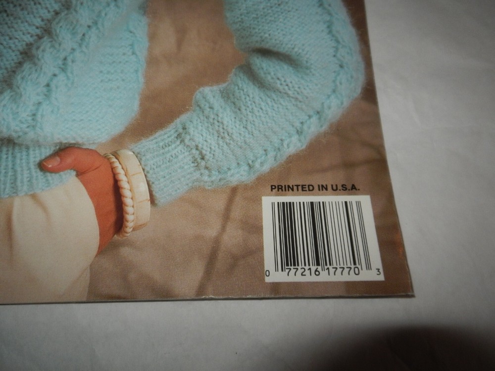 Susan Bates #17770 CONDO KNITTING Sweaters/Afghan Pattern 1988 leaflet