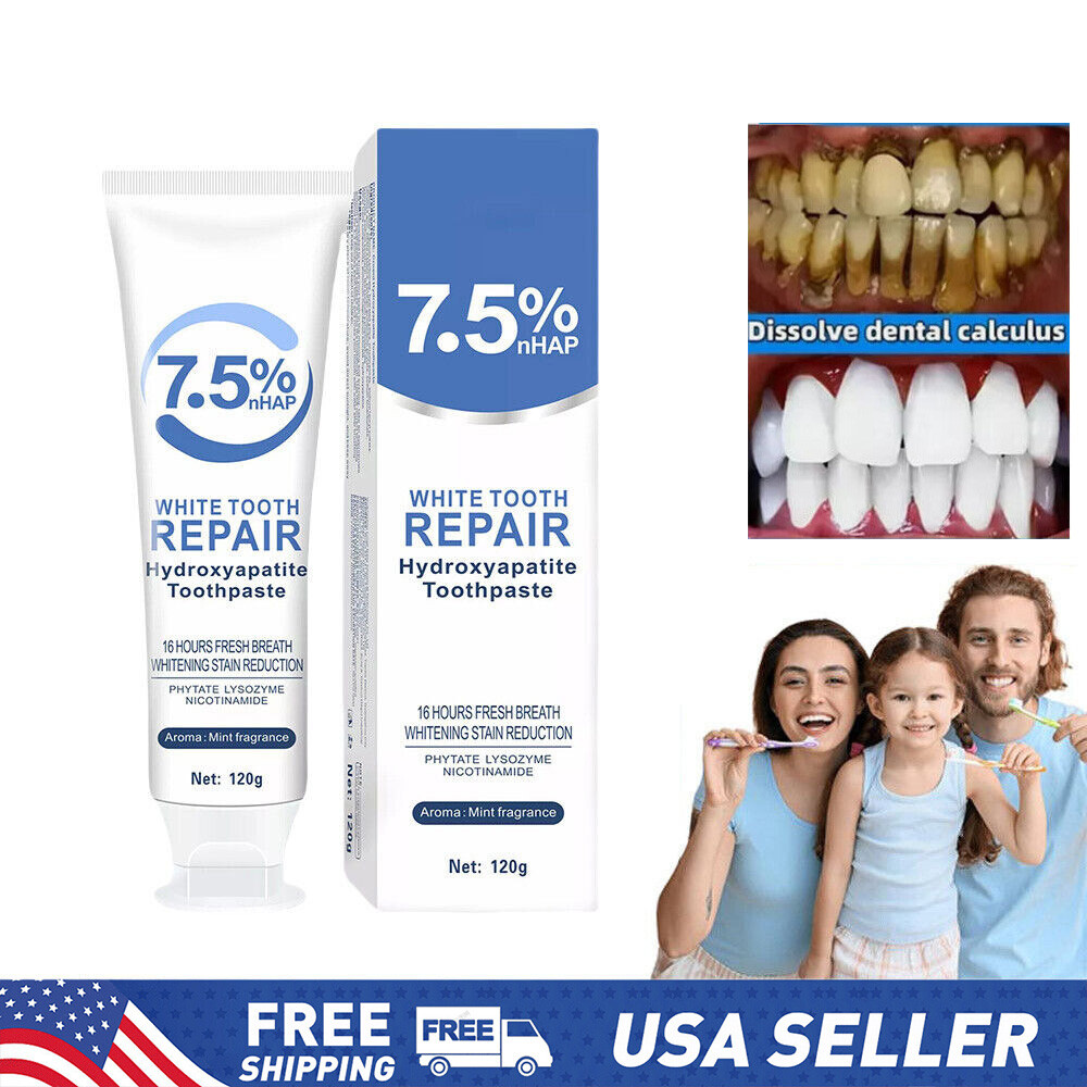7.5% Hydroxyapatite Toothpaste Remove Yellow Tooth Stains For Sensitive Teeth
