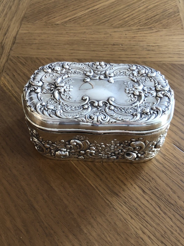 Antique Gorham Chantilly Sterling Silver Velvet Lined Box