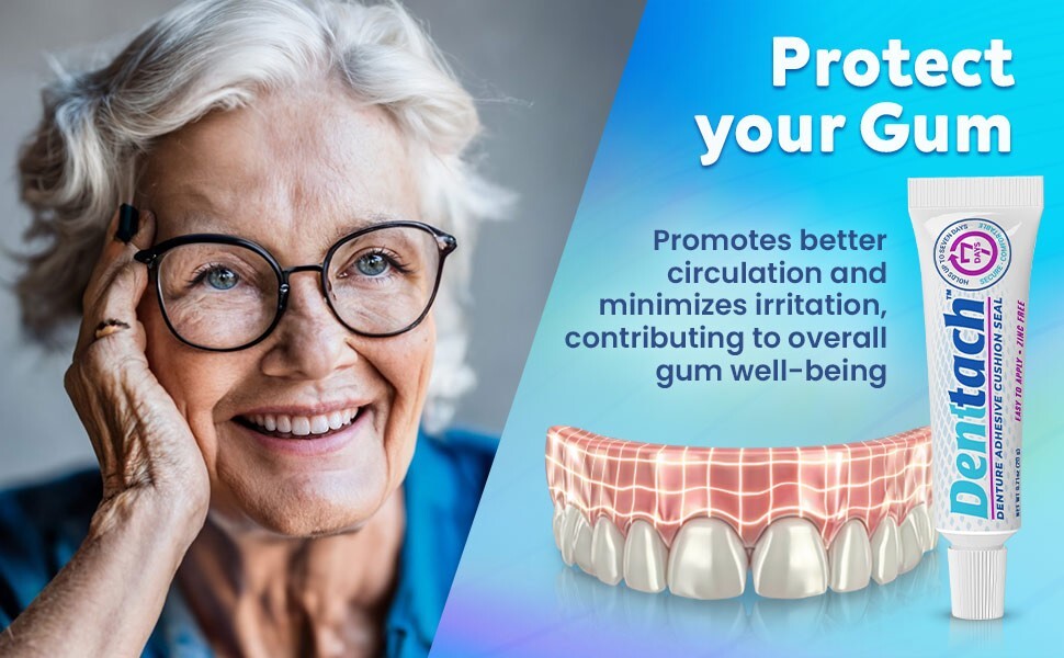 Denttach Denture Adhesive, Thermoplastic Denture Adhesive and Cushion for 7 Days