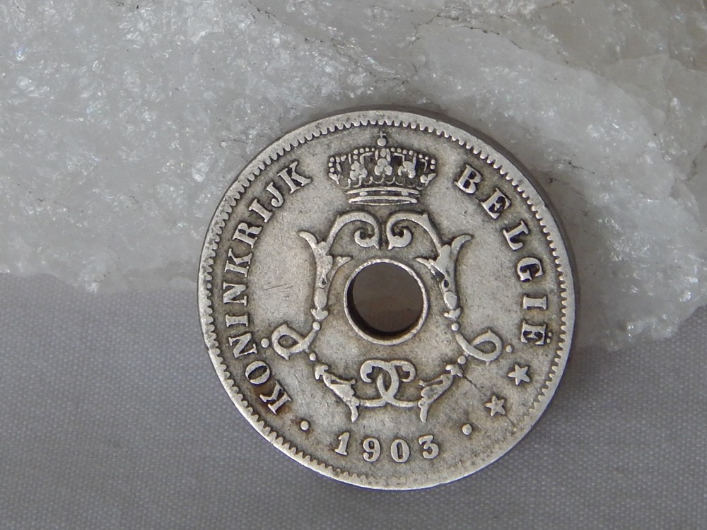 1903 Belgium 10 Centimes Coin