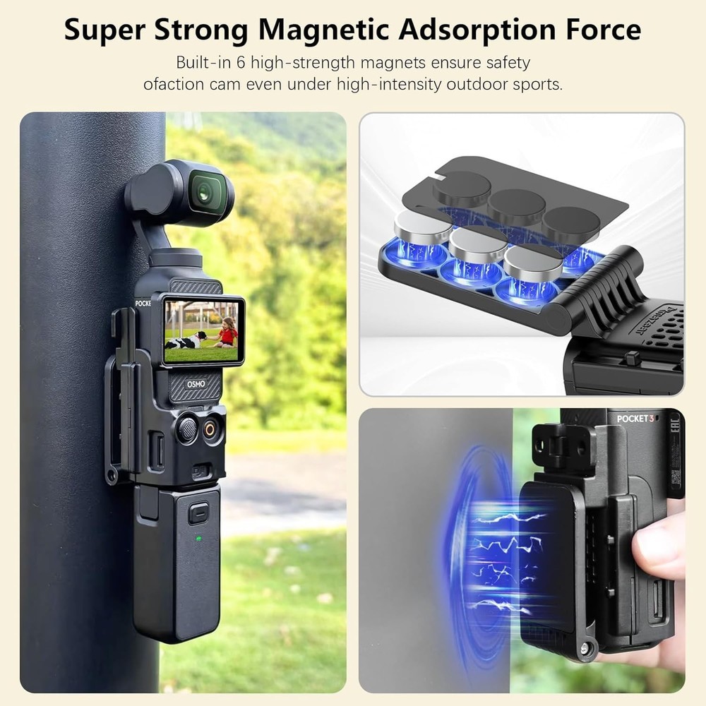 Adjustable Magnetic Mount Stand for DJI Osmo Pocket 3 - Secure & Versatile