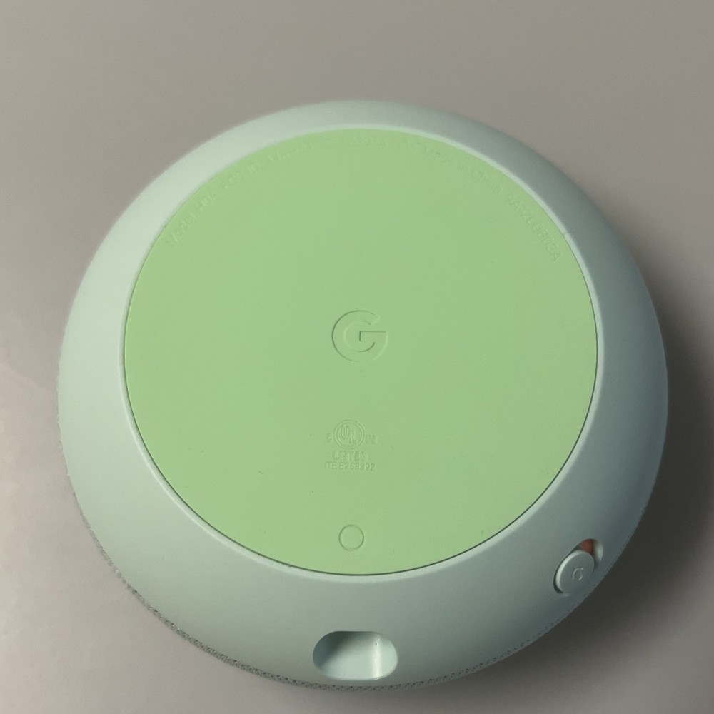 Google Home Mini Mint Smart Speaker + Power Adapter TESTED - GREAT CONDITION!