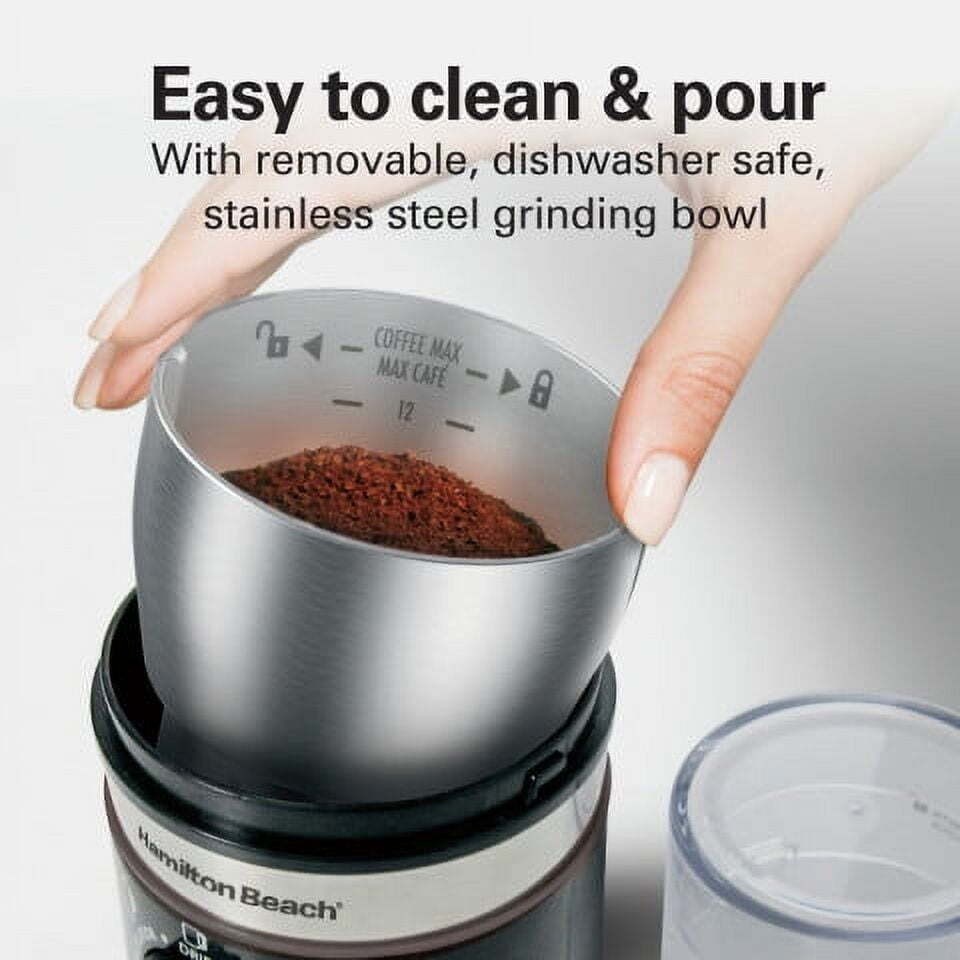 Custom Grind Coffee Grinder Removable Grinding Bowl Adjustable 14 Cups Black