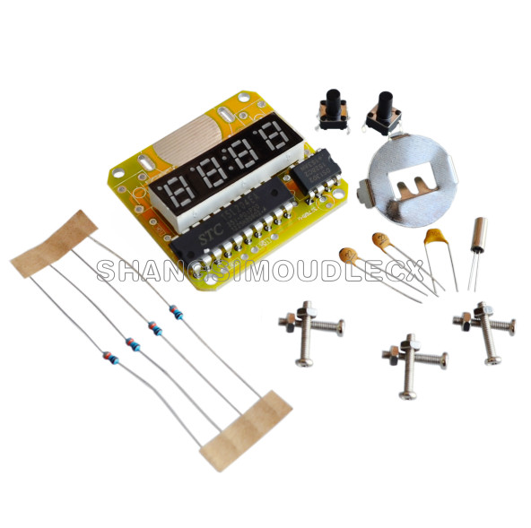 DIY Electronic Kit Single Chip LED Digital Watch DIY Soldering Project Practice