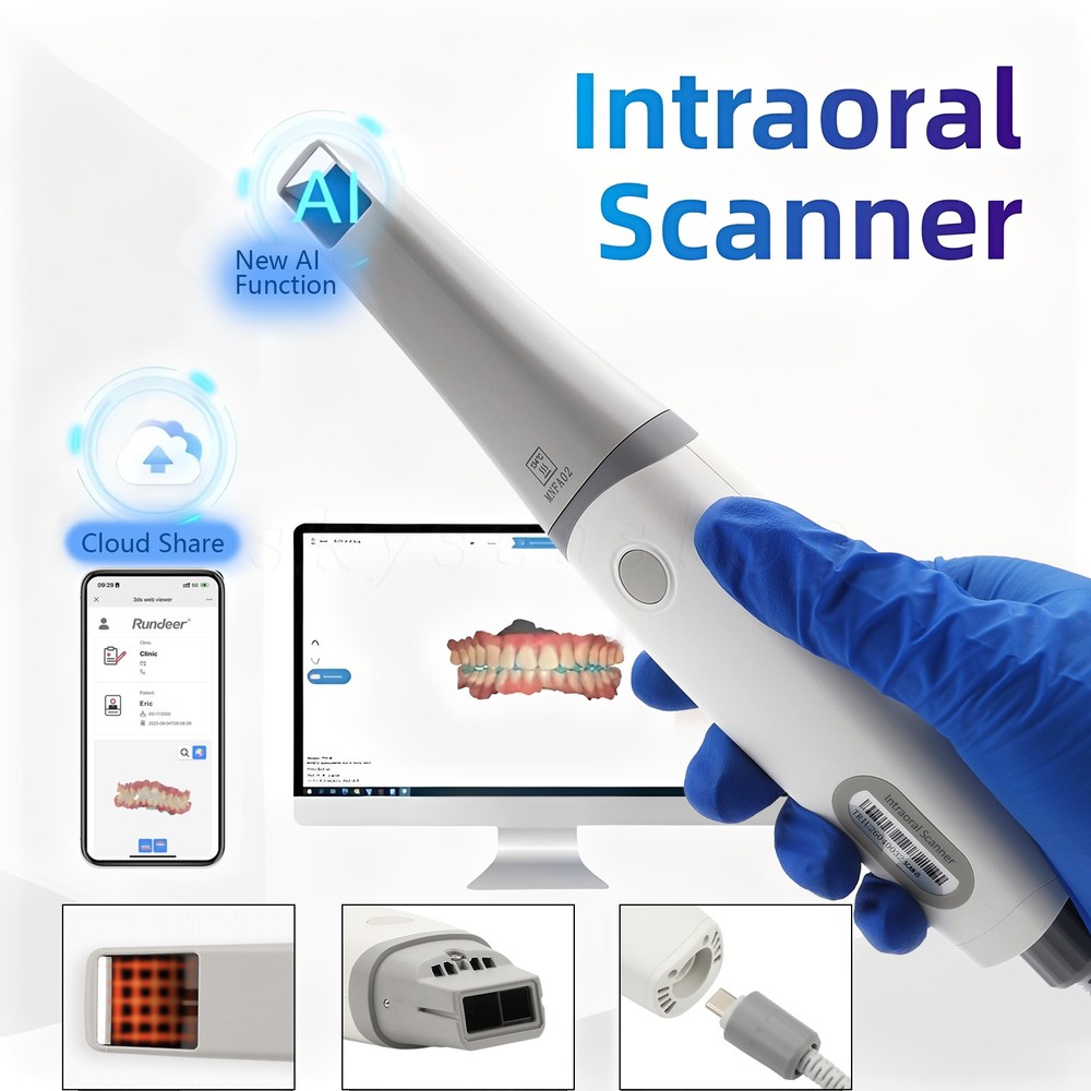 Dental Intra oral Scanner Remote sensing function AI Scanning Software+4 Tips V5