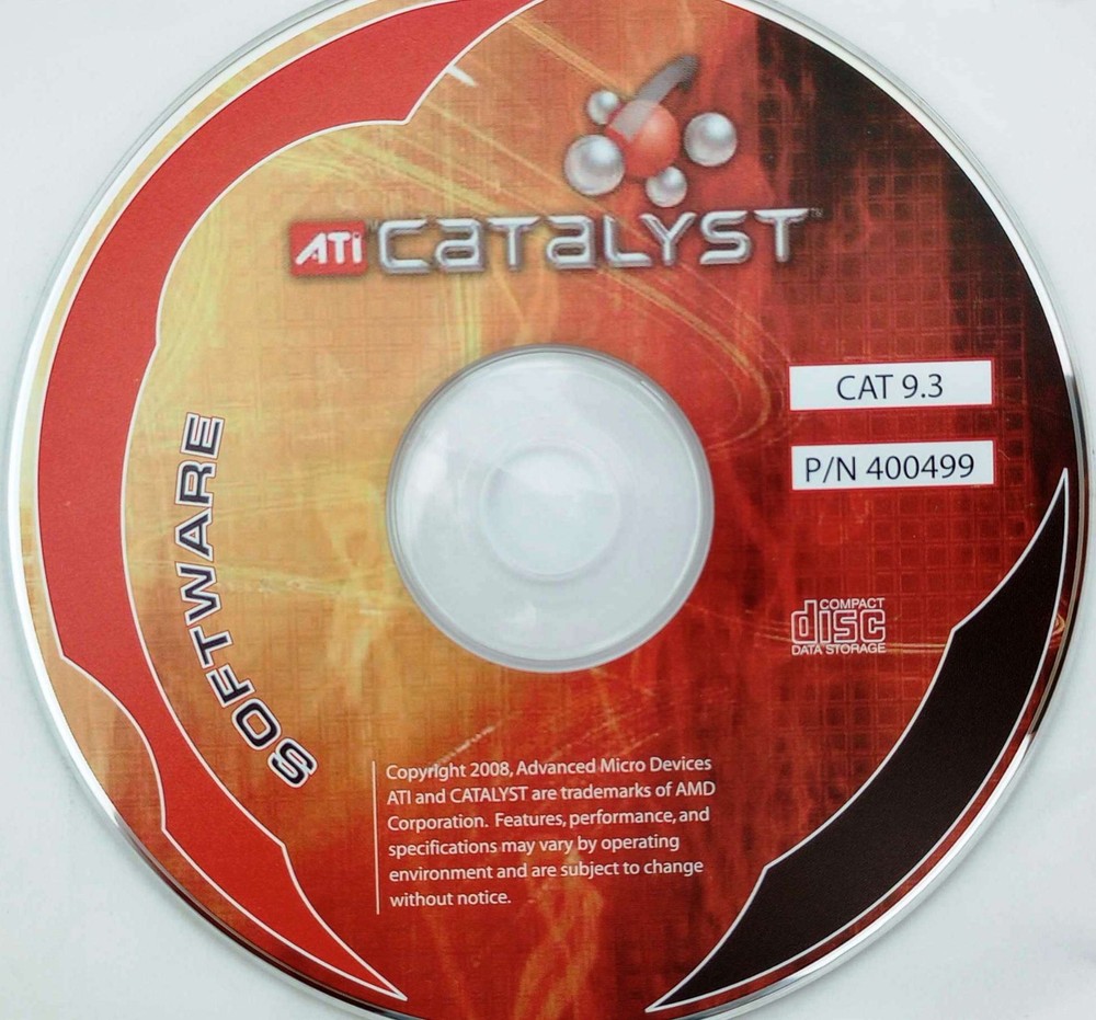 ATI Catalyst Software Suite Version 9.3 Install CD Year 2008