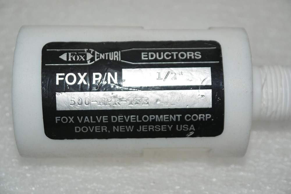 FOX VALVE DEVELOPMENT 1/2" 500-MPR-TFE EDUCTORS VENTURI 1/2"