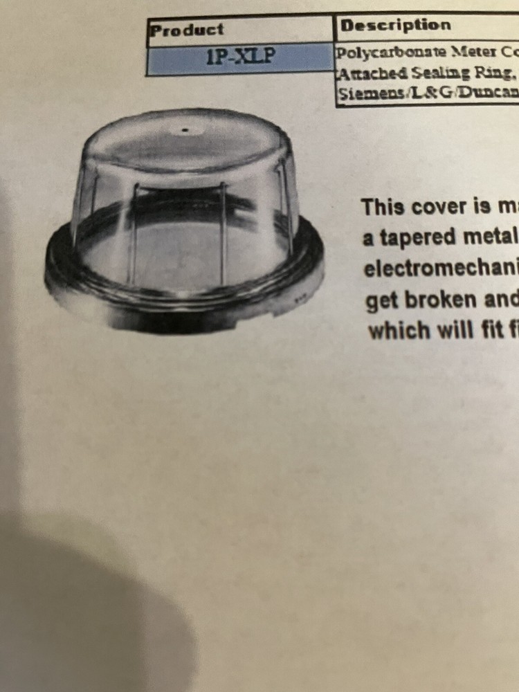 Lexan/Polycarbonate Replacement Meter Cover