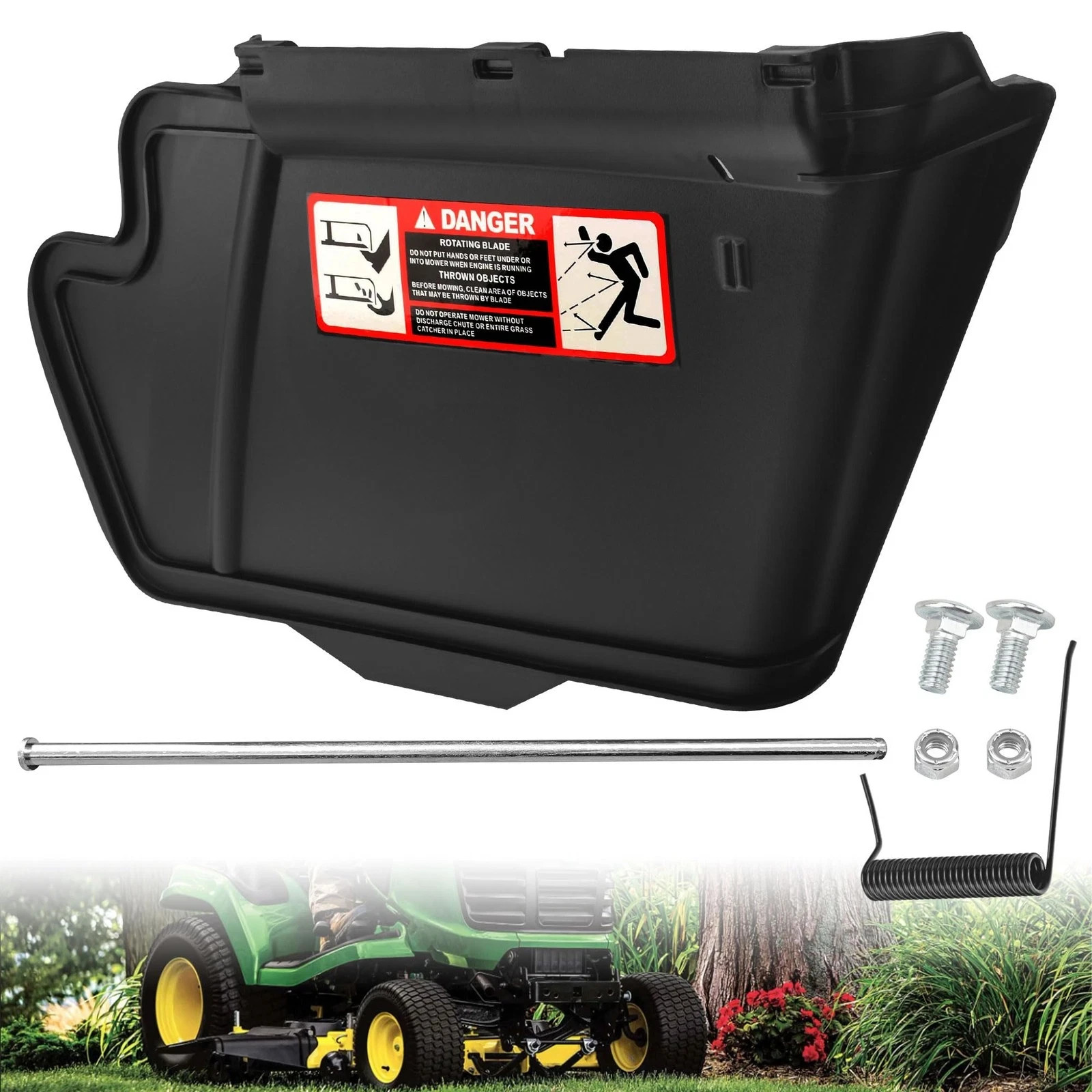 HTJYMY TCA16388 TCA16387 Discharge Chute Kit for JD X370, X380, X384, Black