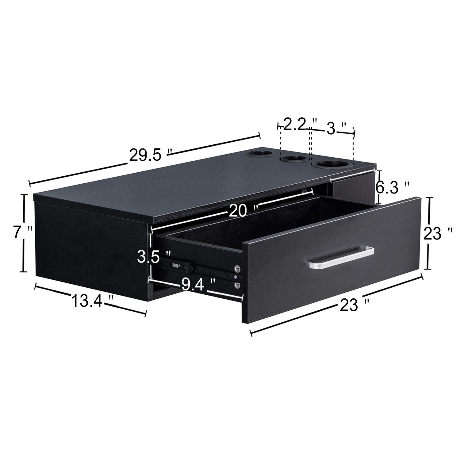 Wall Mount Station with Tool Holders Barber Salon Styling Station 3036-2