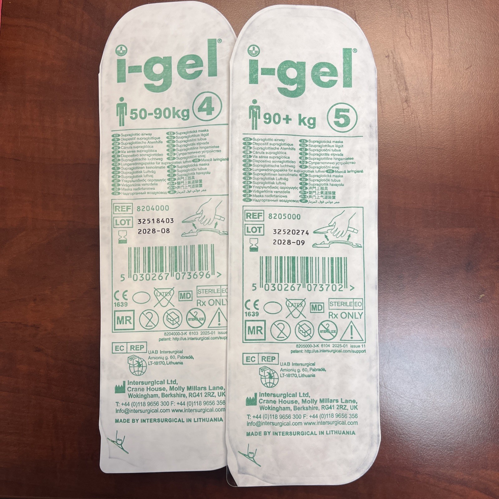iGel, i-gel 4,5 Supraglottic Airways Adult EMS EMT