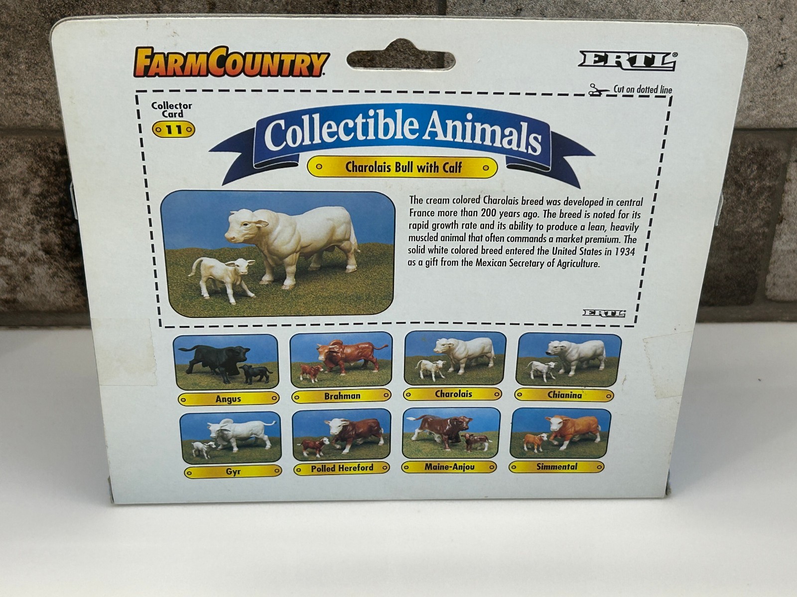 Vintage Ertl Farm Country Limousin Bull & Calf/ Charolais Bull with Calf NIB
