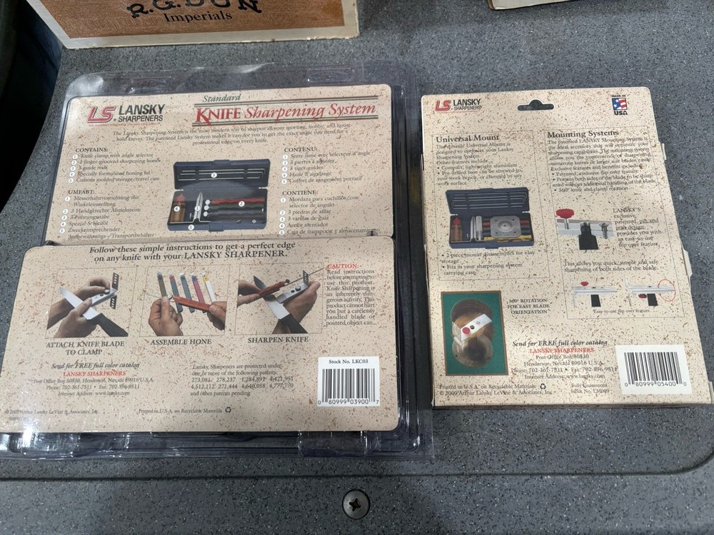 Lansky Standard Precision 3-Stone Knife Sharpening System With Mount