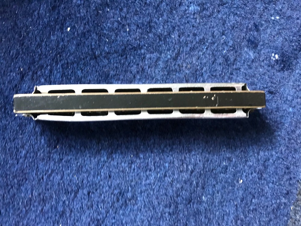 Vintage Blessing 20 Hole Harmonica Engraved Swallows & Bamboo 7"L