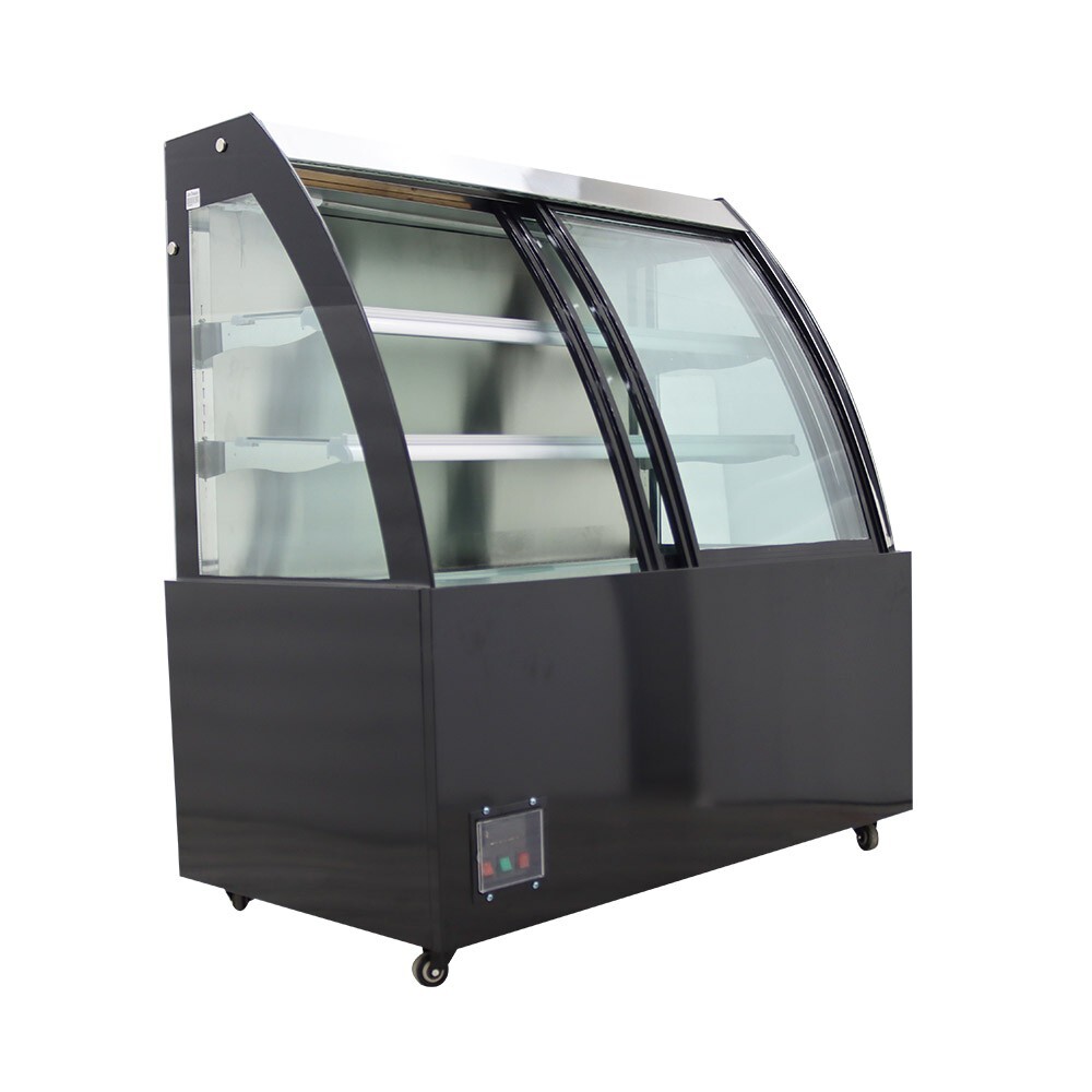 220V Floor-to-Ceiling Refrigerated Display Cabinet w/Demist Function Front Open