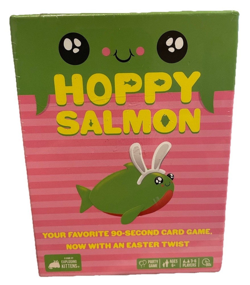 Hoppy Salmon Easter Version Happy Family Party Game Exploding Kittens Card Fast