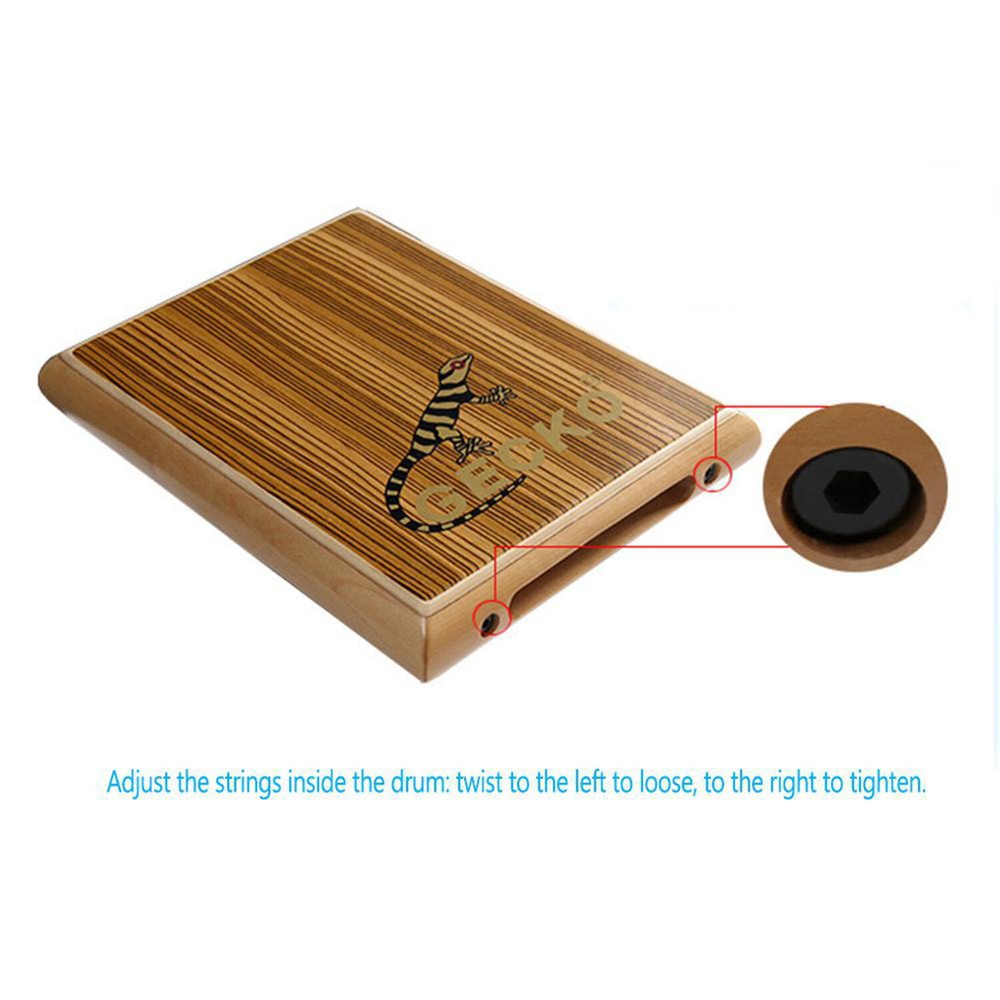 GECKO PAD-2 Compact Flat Cajon Drum Hand Box Drum Percussion Hand Bag for Gift