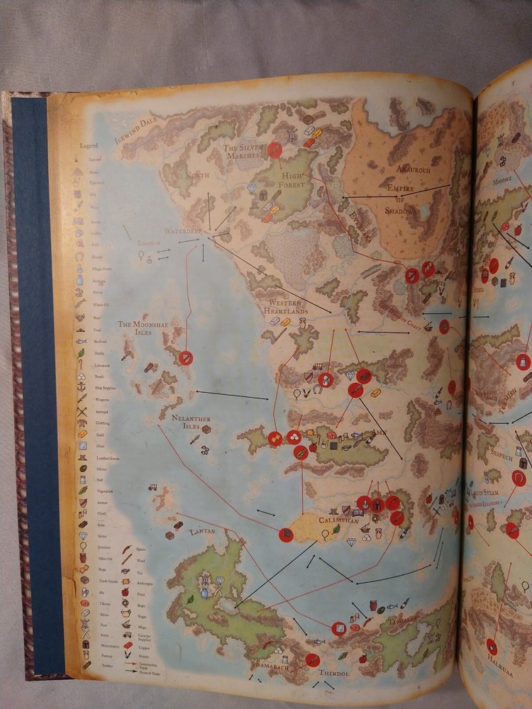 Dungeons & Dragons Forgotten Realms Campaign Setting Misbound VG Condition w/Map