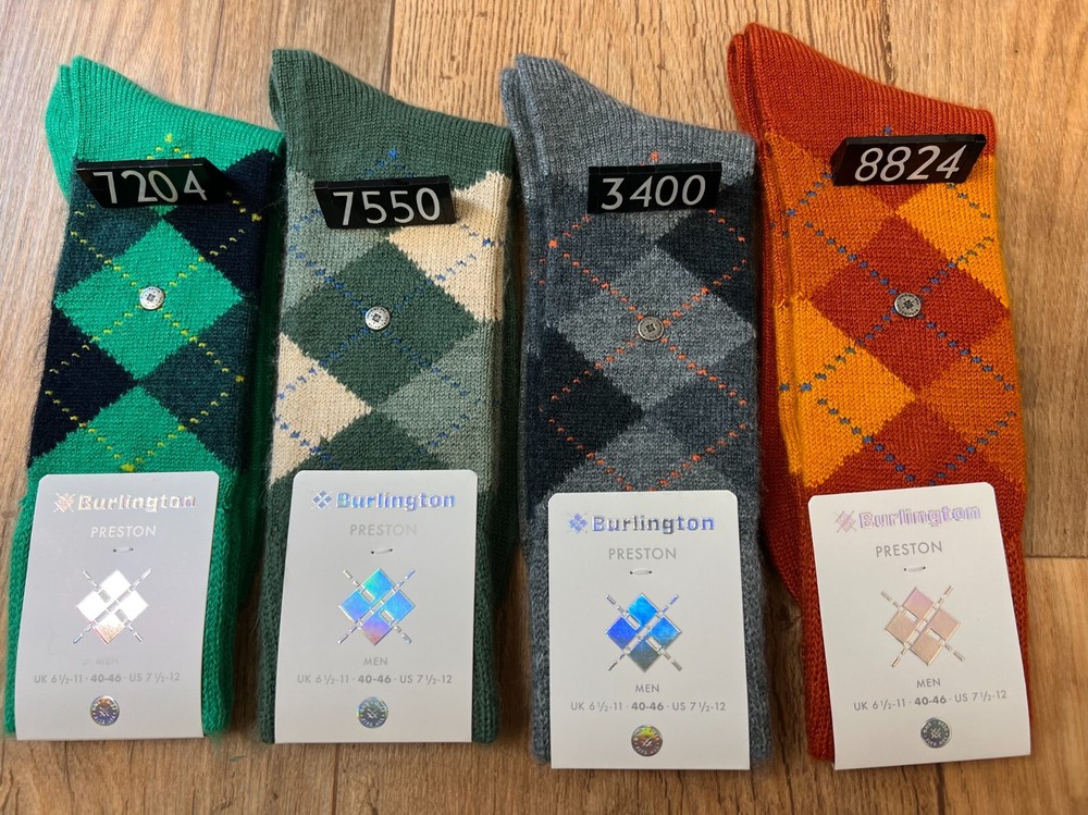 Burlington Mens Preston Argyle Socks