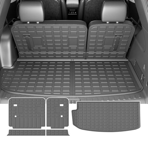 Cargo Mat Trunk Mat+Backrest Mat Compatible with 2018-2024 Chevy Traverse