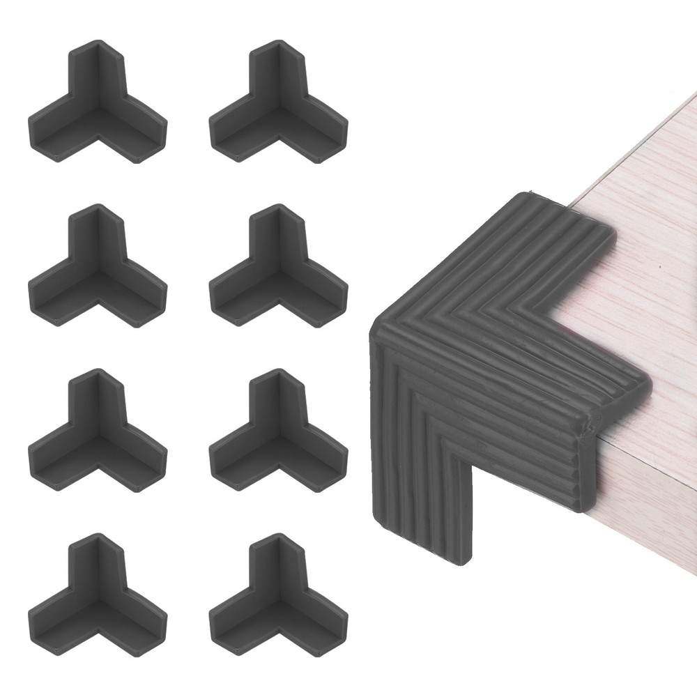 Corner Protectors 8Pcs Table Corner Protectors(3D-shaped, Black)