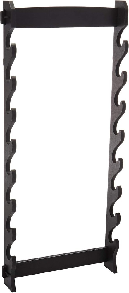 Space-Saving Black 8-Tier Wall Mount Sword Stand | Perfect for Collections