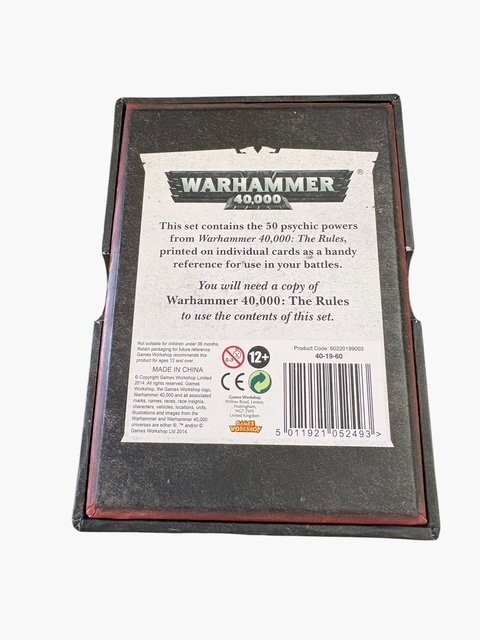 Games Workshop Warhammer 40K Psychic Powers Card Set 50 Cards 2014