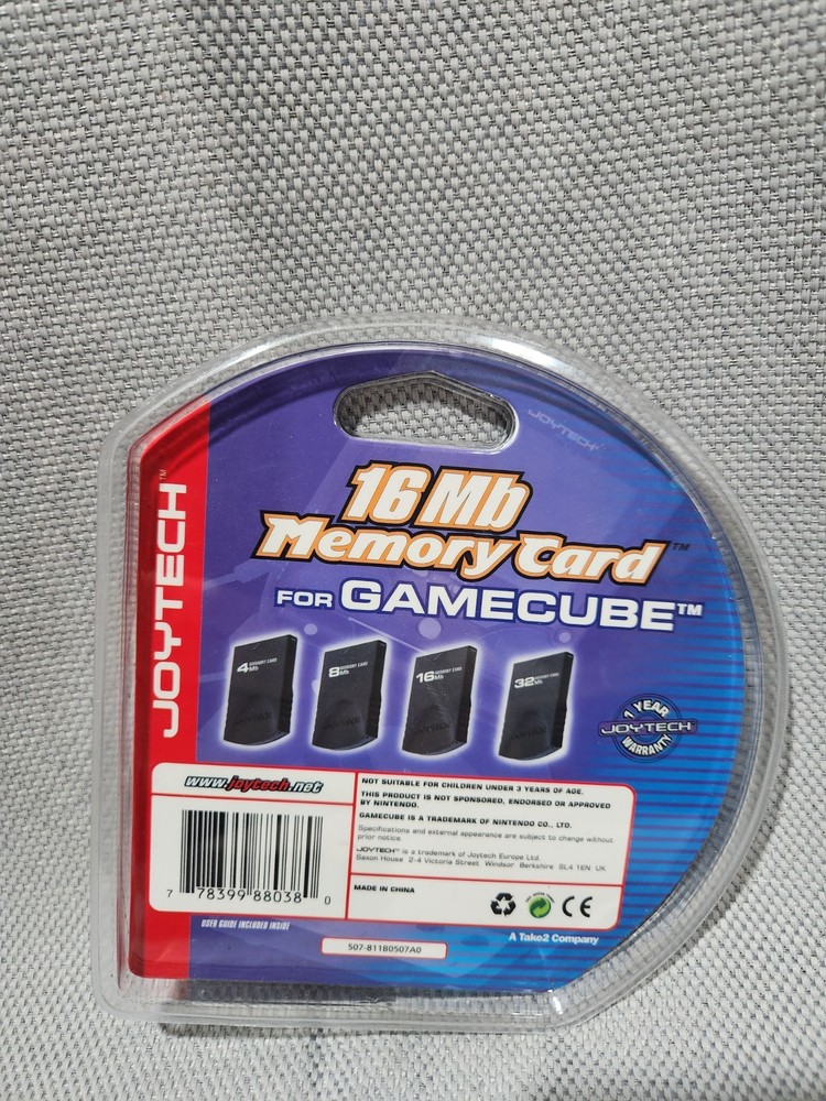 Joytech 16 MB Game Cube Memory Card Nintendo Wii Compatible NOS Sealed