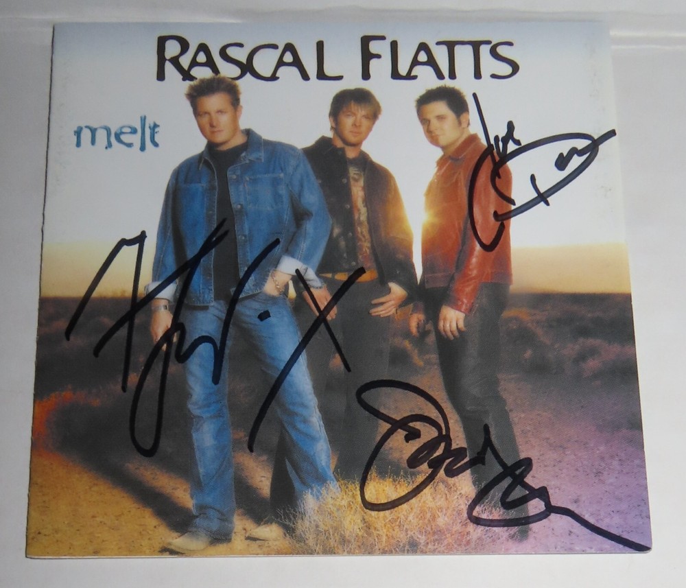 MELT SIGNED CD Insert by RASCAL FLATTS w/ PSA Letter of Authenticity #AM07115