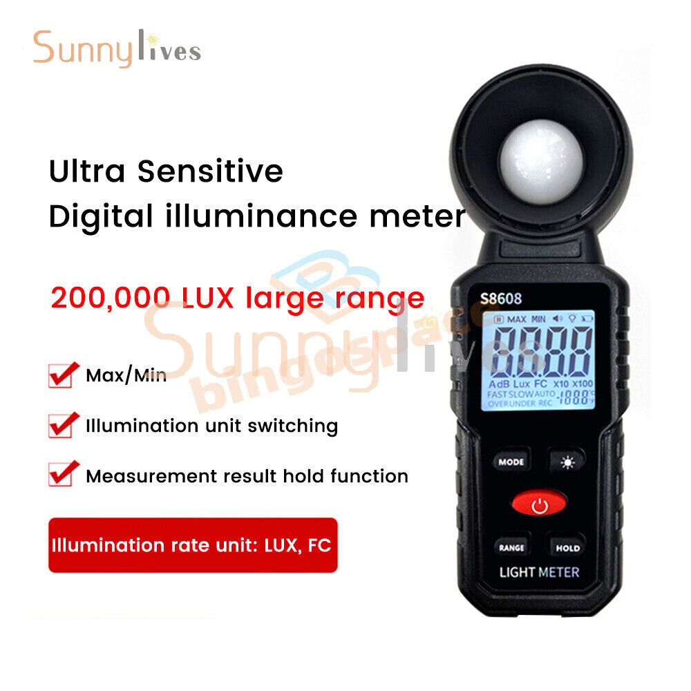 Digital illuminance Light Meter Lux meter Photometer 200000Lux Luxmeter Tool