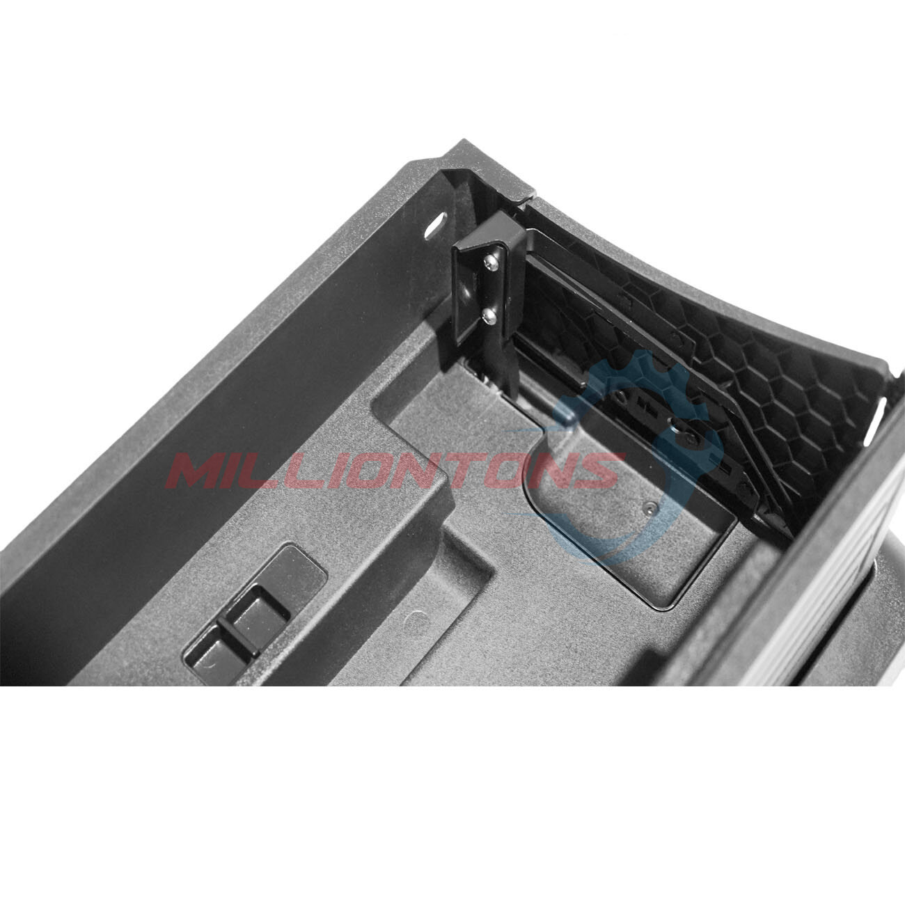 Upgraded Folding Under Rear Seat Storage Box for 2015-2024 Ford F150 Cargo Black