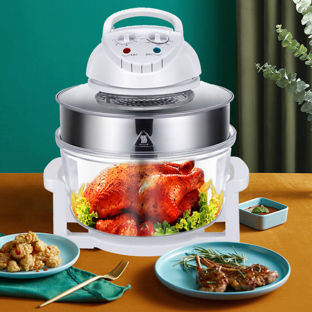 Airy Fryer, Glass Air Fryer, 360° Viewable Airy Fryer with Expansion Ring