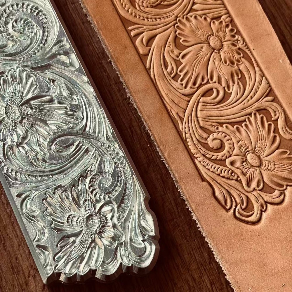3D Sheridan Flower Vine Leather Embossing Mold Floral Tool Stamping Pattern