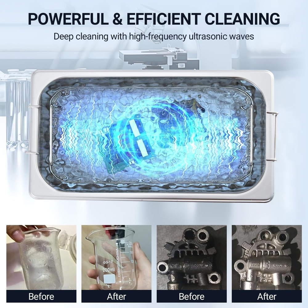 6.5 L Ultrasonic Cleaner with Timer Heating Machine Digital Sonic Cleaner
