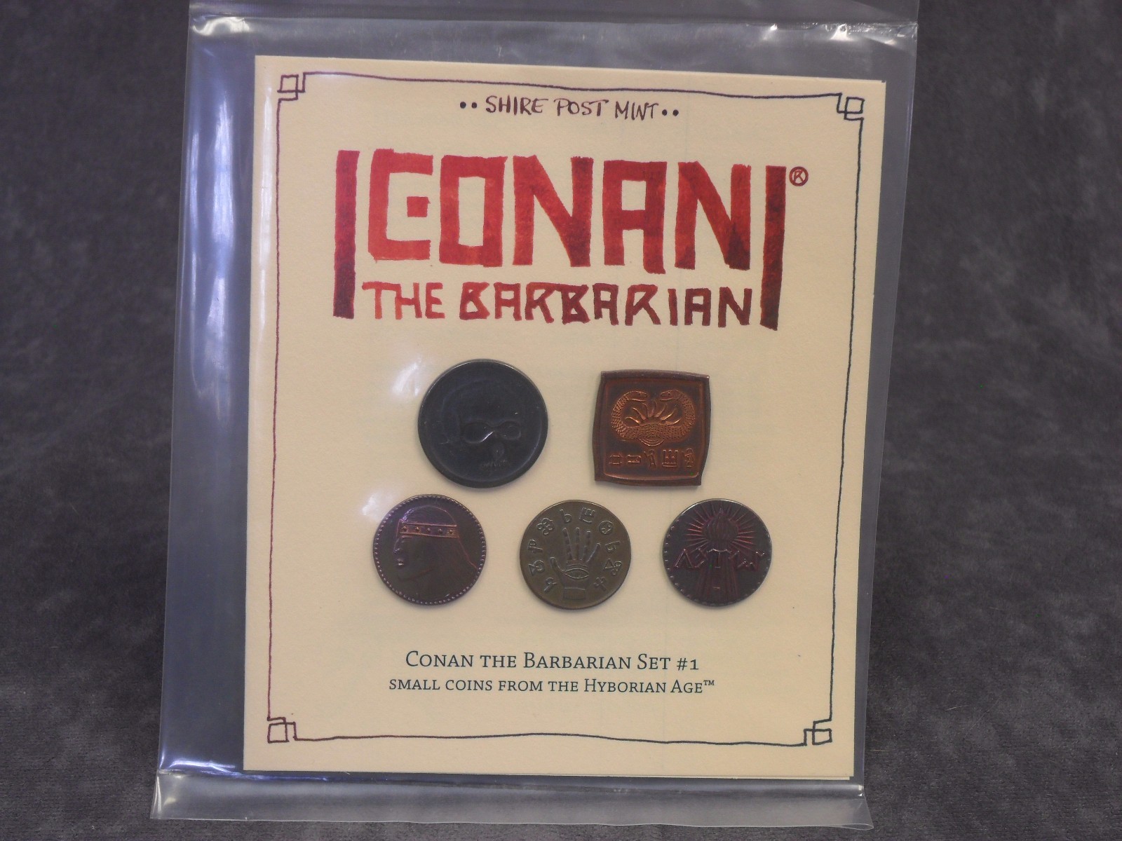 Conan the Barbarian * Coin Set #1 * Hyborian Age Prop Replicas Licensed 5-pc Set