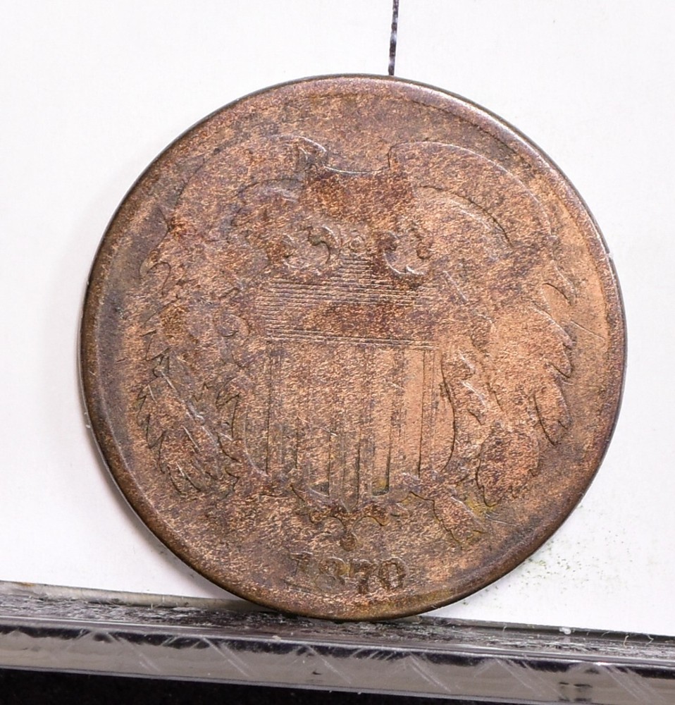 1870 Two Cent Piece - AG Details, Cleaned (#56784-K)