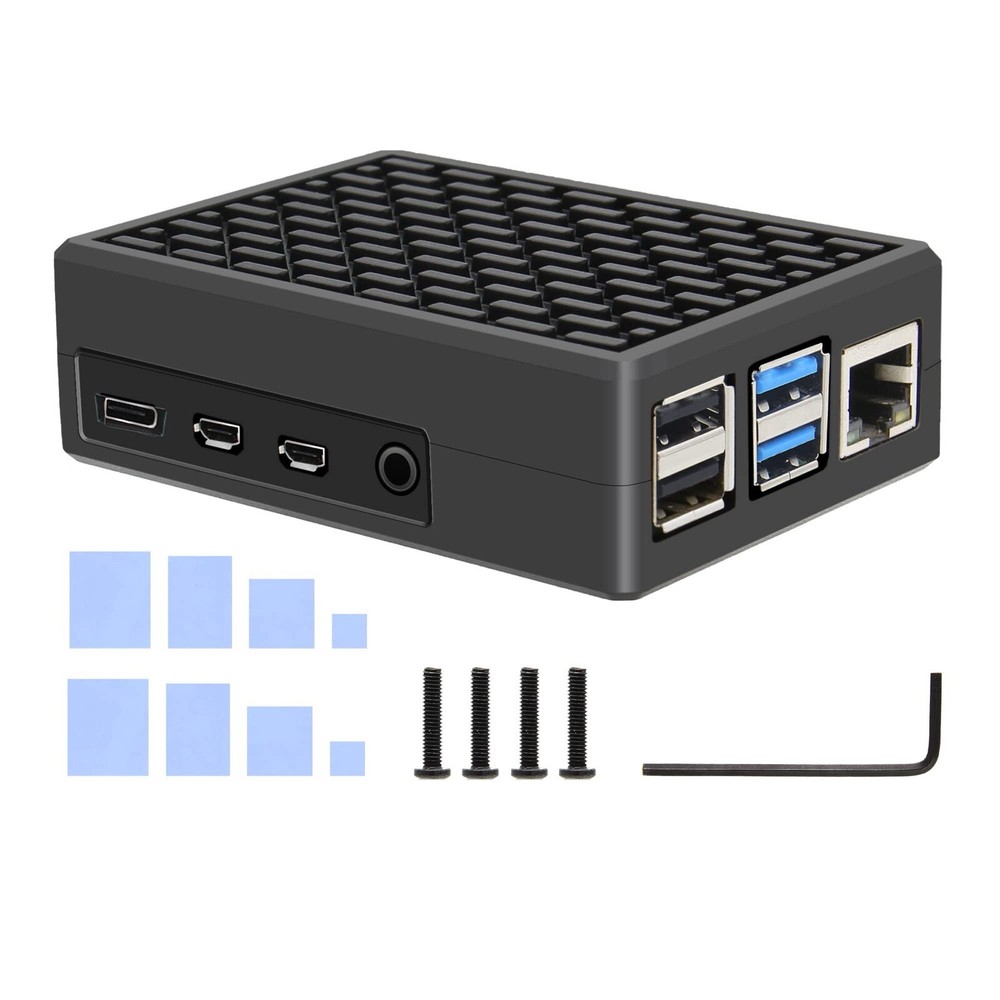 Raspberry Pi 5 Solid aluminum Heat Sink Case - Brand New!