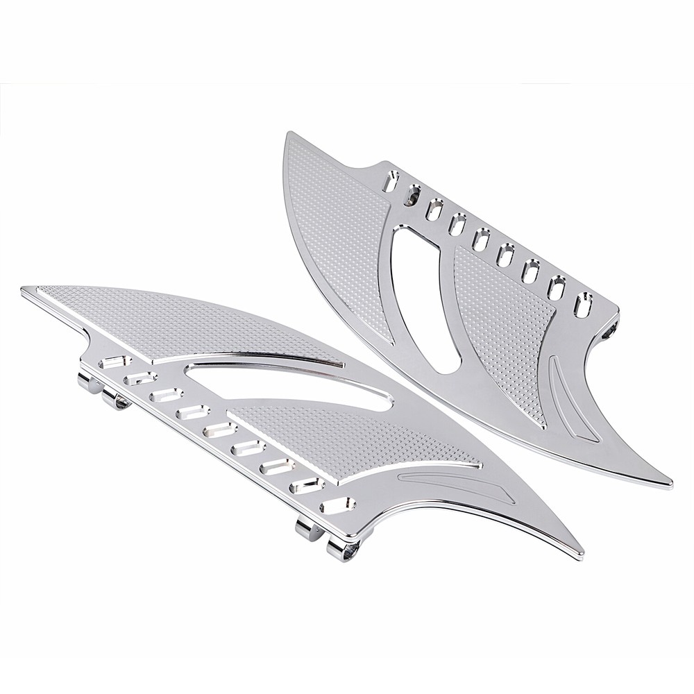 Chrome Front Driver Stretched Floorboard For Harley Road King FXSTD Softail FXST