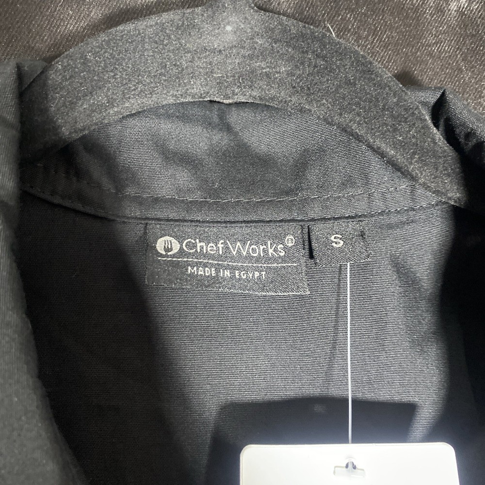 Chef works Mens Black Chef Shirt Size Medium