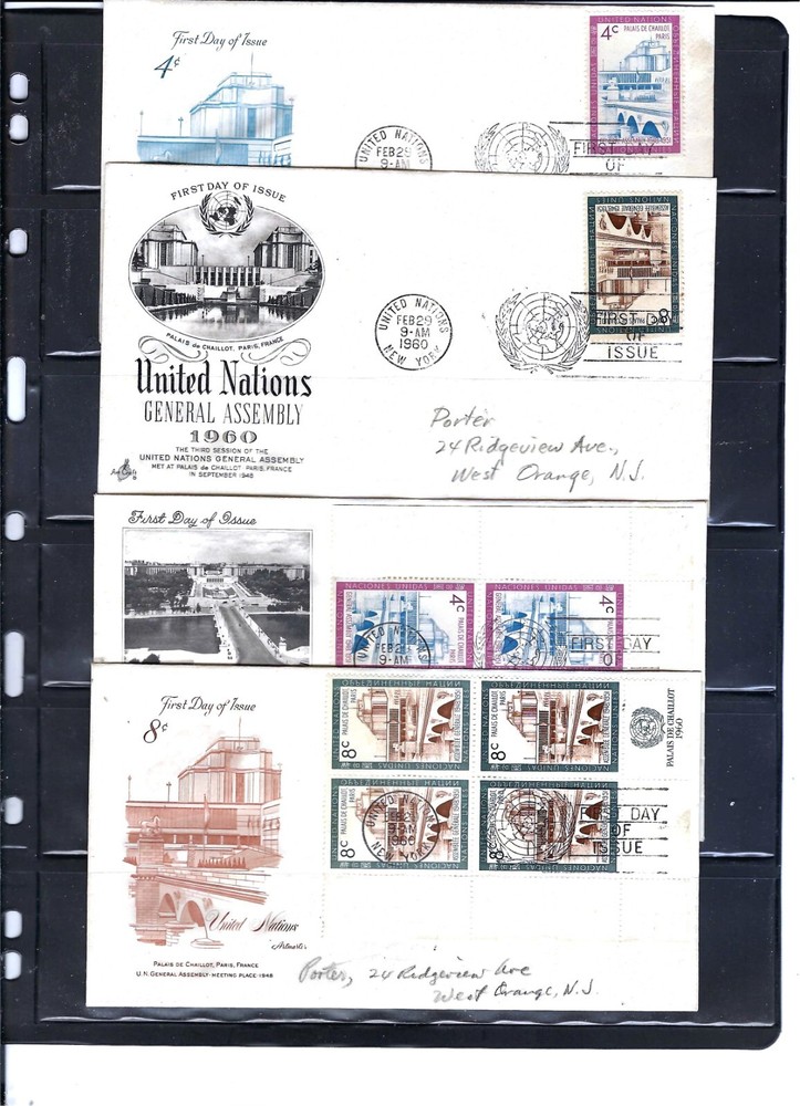 1960 GENERAL ASSEMBLY FDC's (6) (Scott# 77 & 78) - MIXED CACHETS (303A)