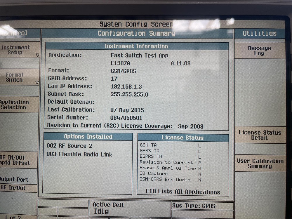 AGILENT 8960 WIRELESS COMMUNICATIONS TEST SET E5515C