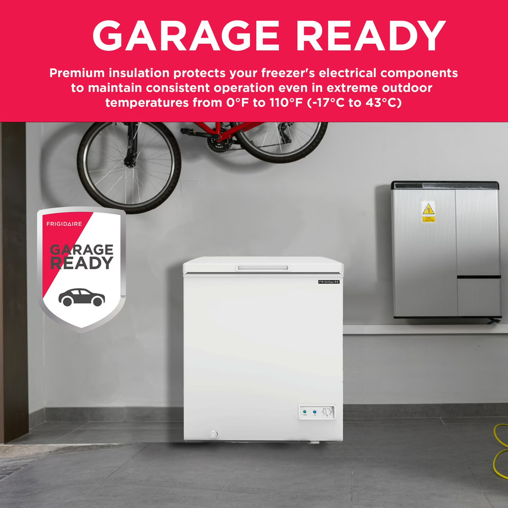 Frigidaire 5.0 Cu Ft Chest Freezer, White