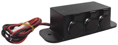 HAMSAR 3VTE6 MultiSocket,3 Outlet,Hardwired 3VTE6