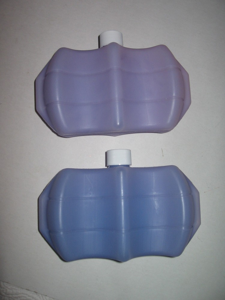 2 Cooler Refreeze Bottles Refillable Ice Pack Containers Screw Cap for Cans USA