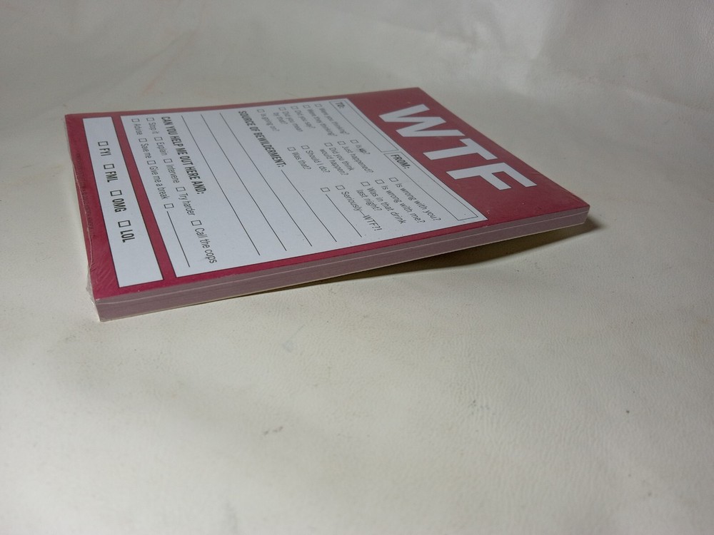 Knock Knock Nifty Notes WTF Pad 4" x 5"