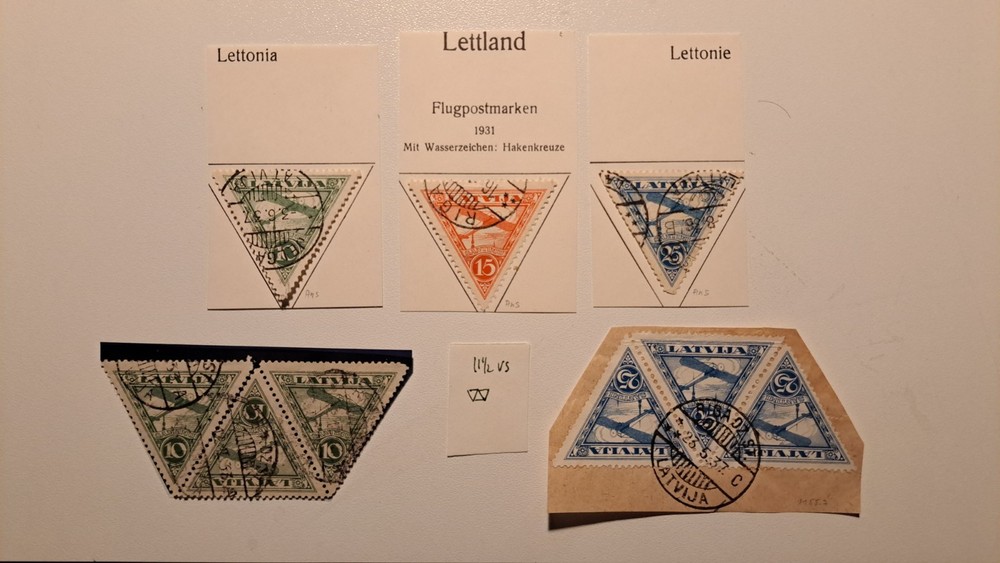 Airmail 3rd Issue Latvia (1931) - used
